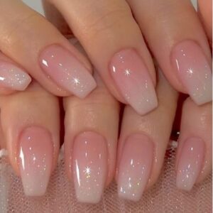 Gel extension with gel polish